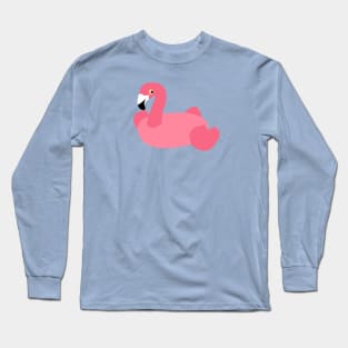 Pool Flamingo Summer Float Long Sleeve T-Shirt